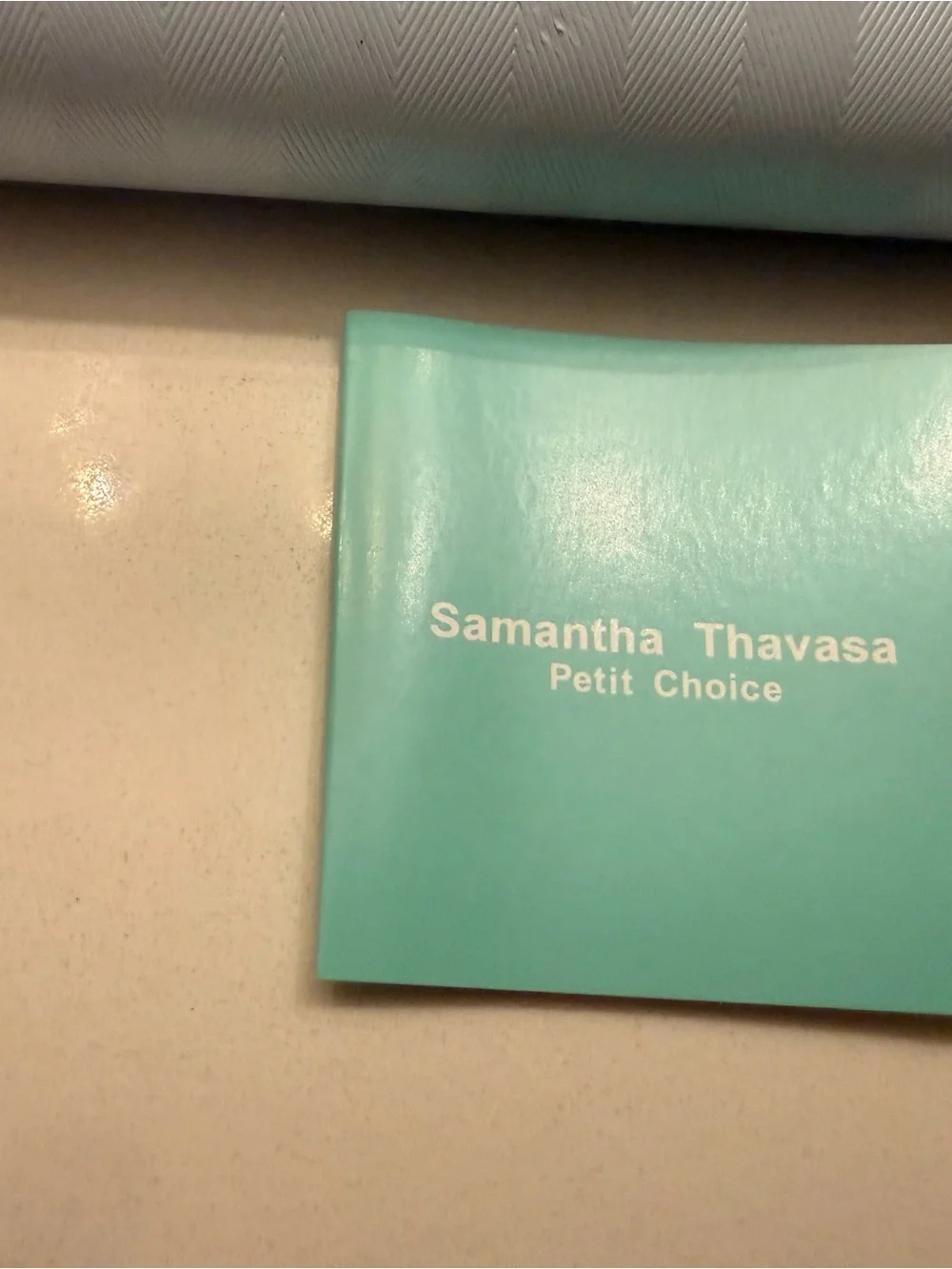 Samantha Thavasa Pale Blue Striped Envelope Wallet